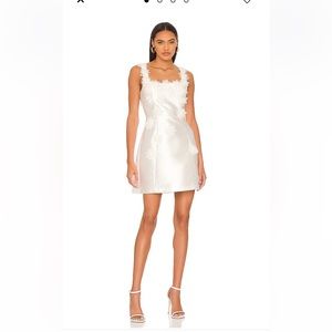 Perfect Condition, Elliatt White Mini Dress with Floral Embellishments, Size XL
